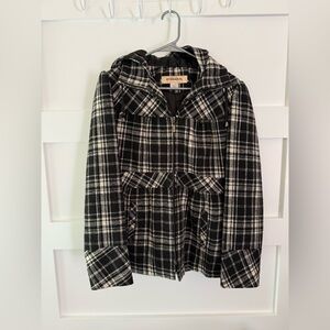 Hydraulic Black and White Plaid Jacket